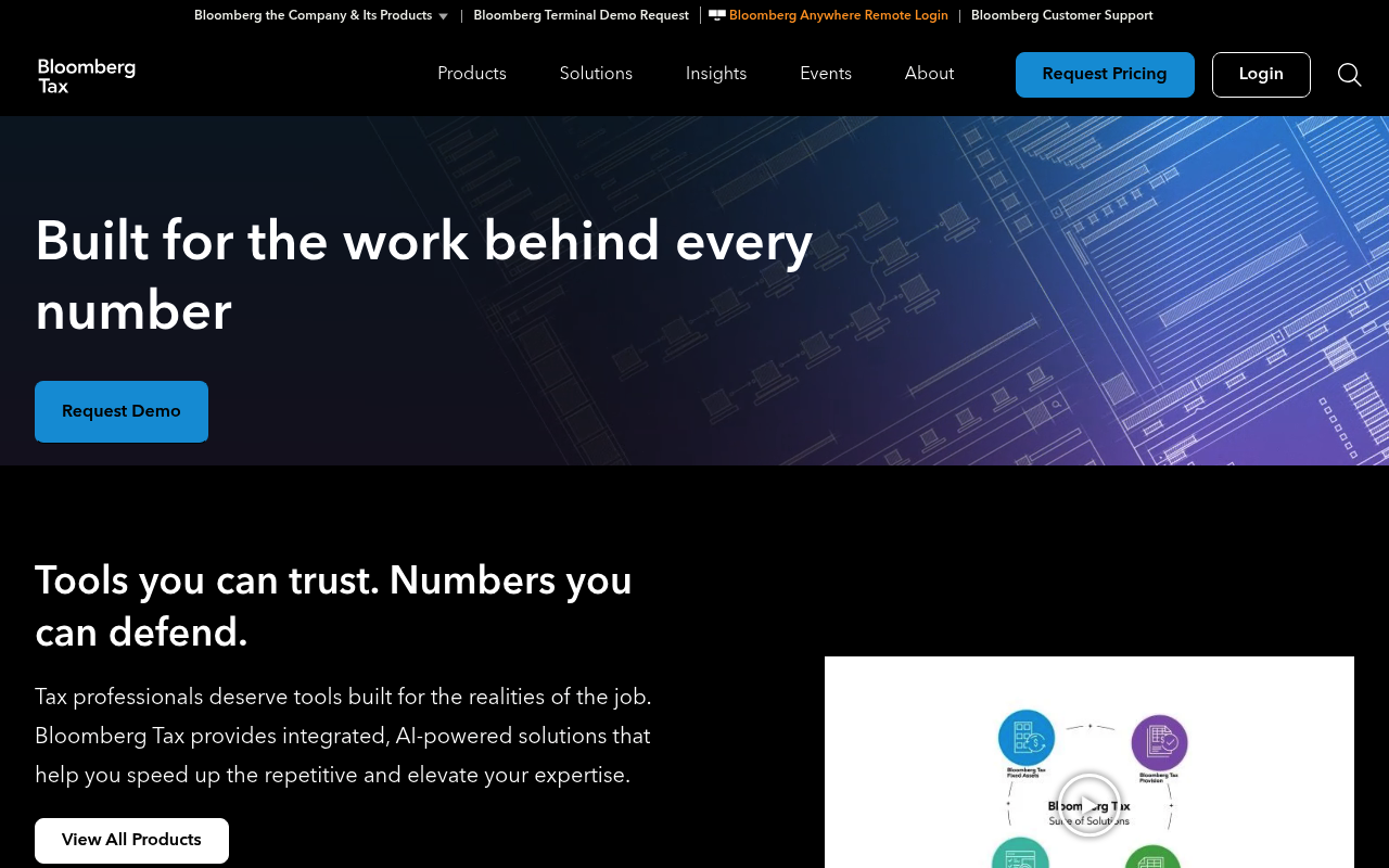 Bloomberg Tax Research website screenshot