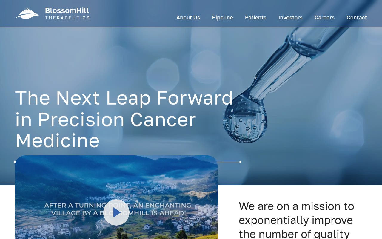 BlossomHill Therapeutics website screenshot
