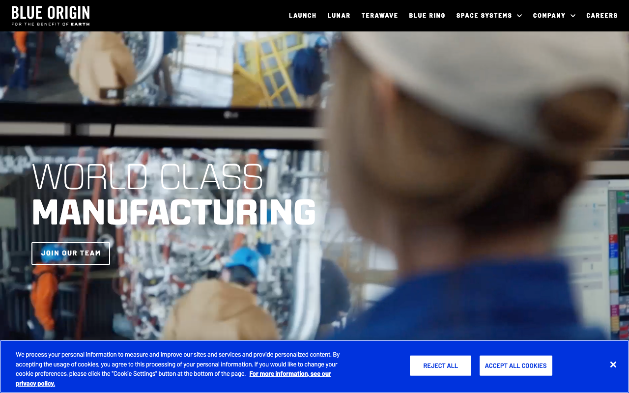 Blue Origin screenshot