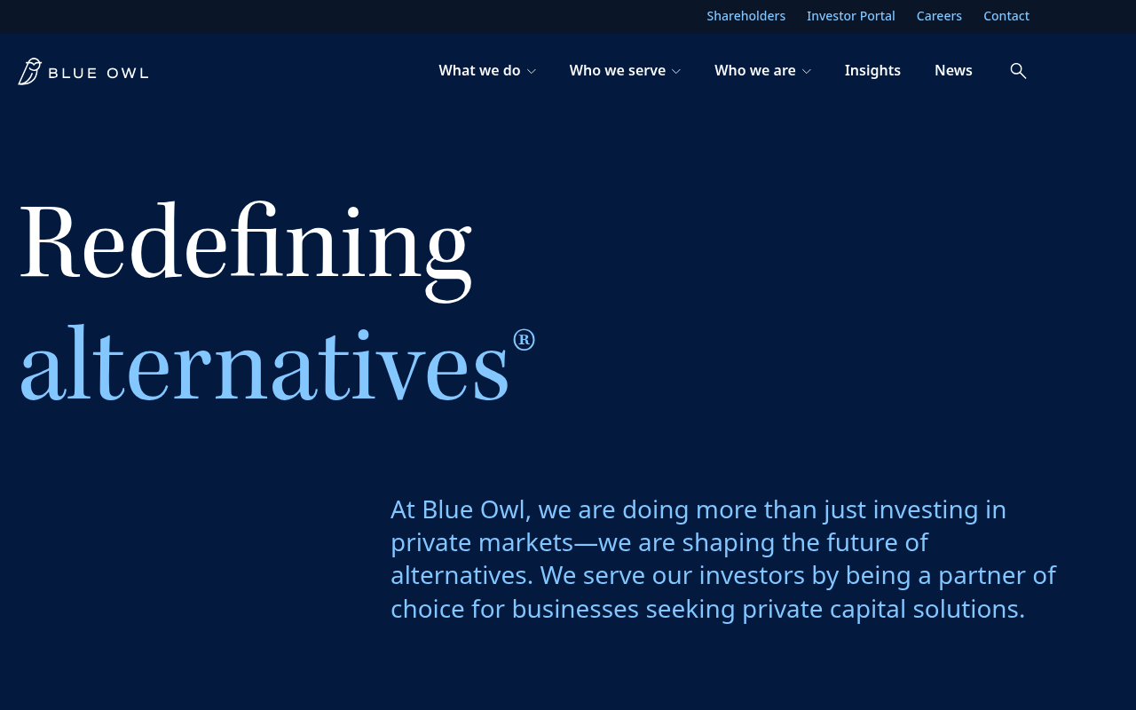 Blue Owl Capital website screenshot