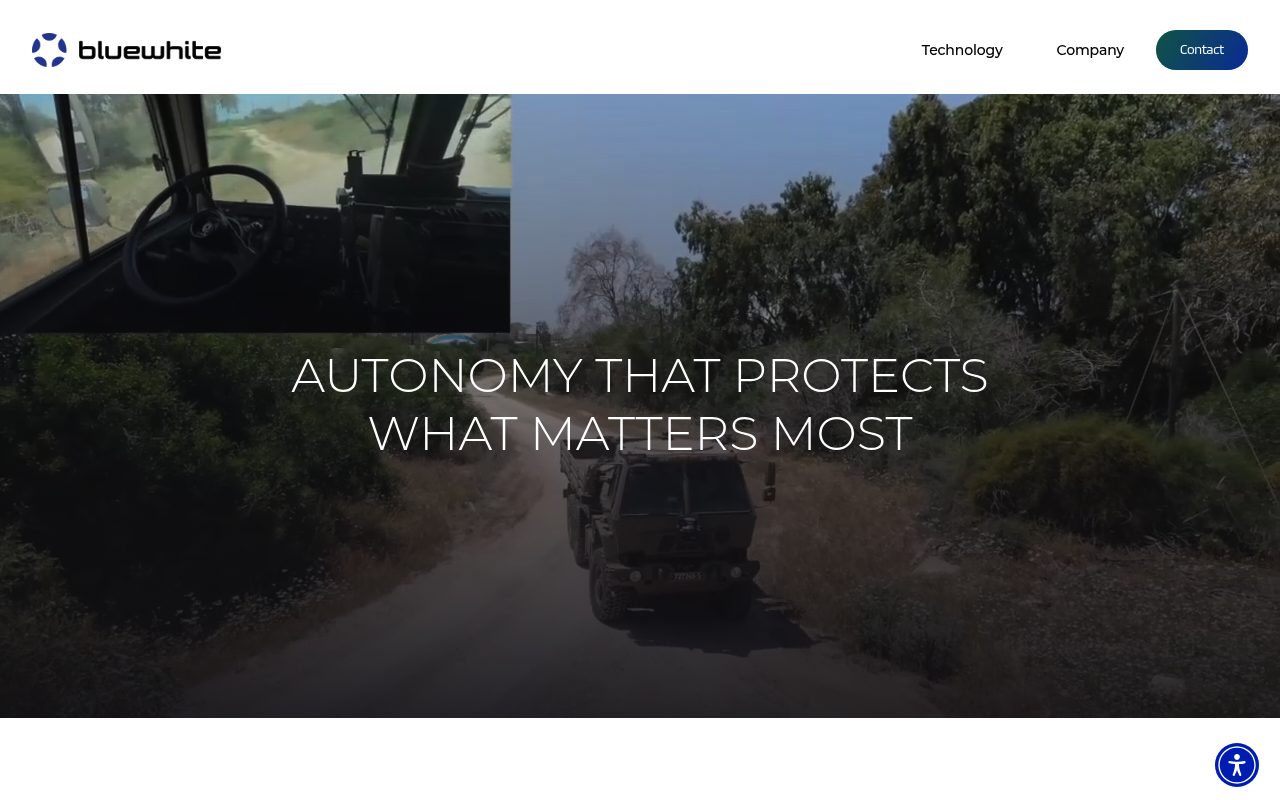 Blue White Robotics website screenshot