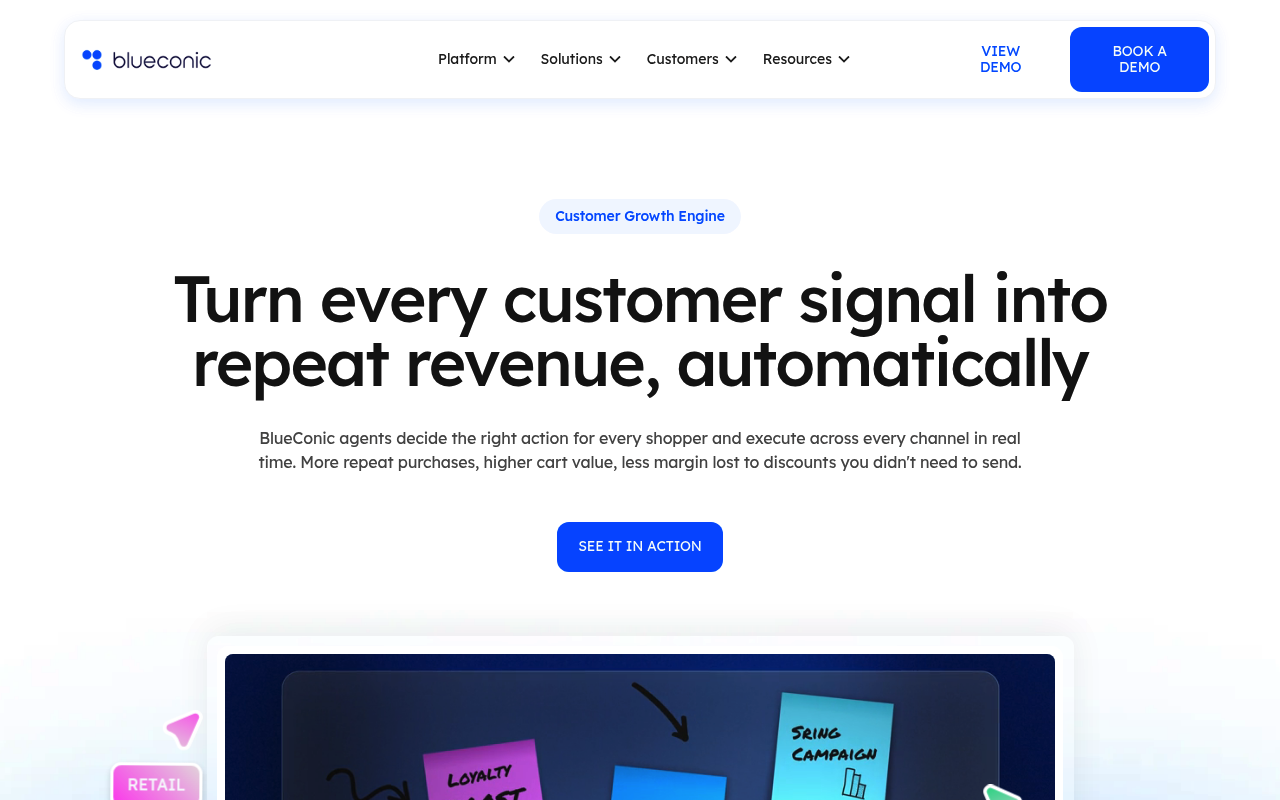 BlueConic website screenshot