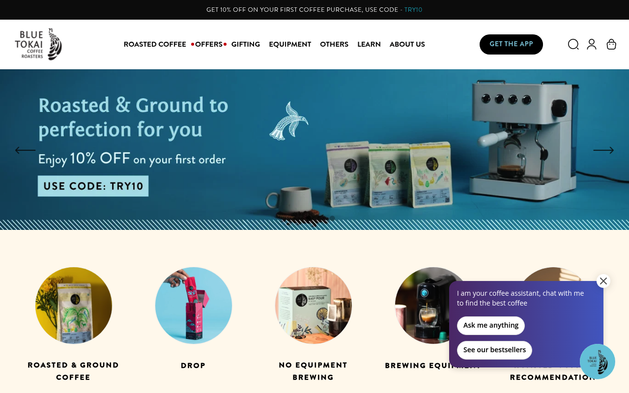 Bluetokaicoffeeroasters screenshot
