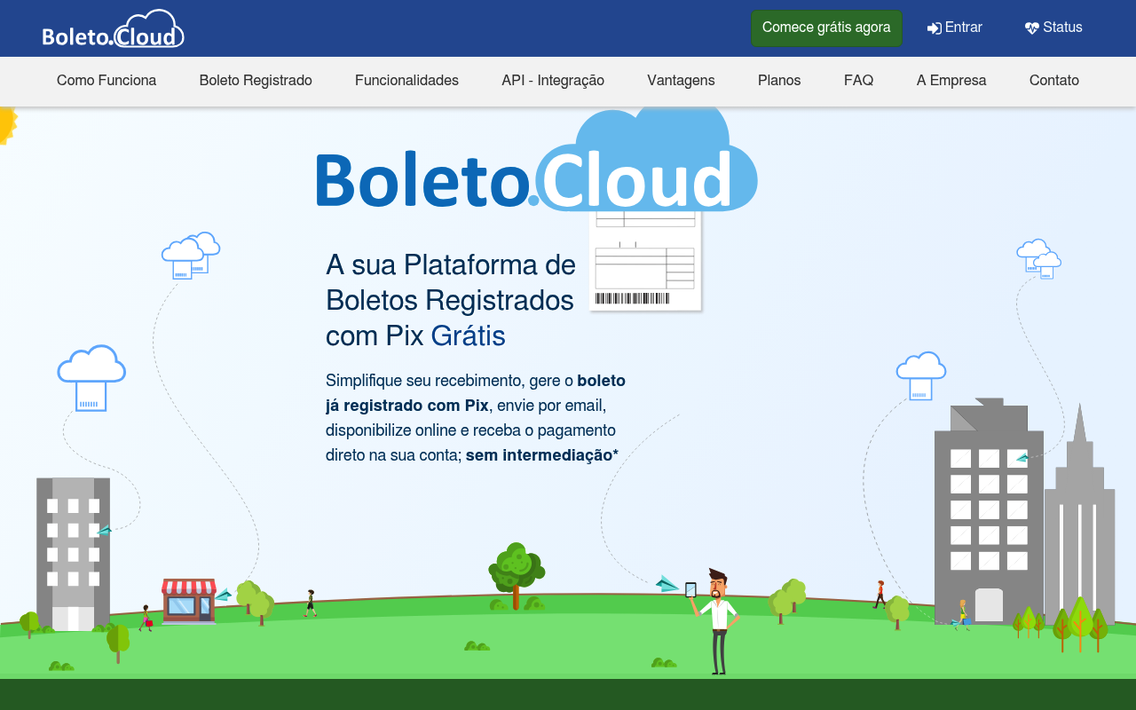 Boleto.Cloud website screenshot