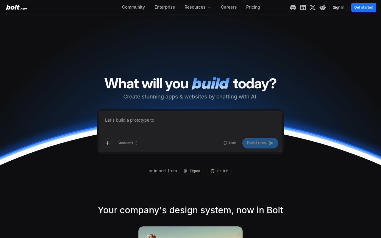 Bolt.new screenshot