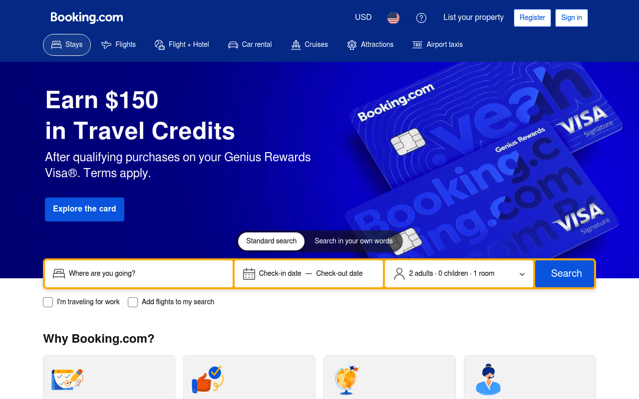 Booking.com website screenshot