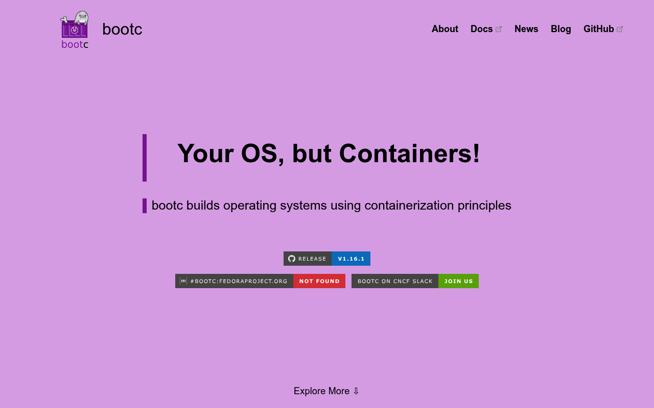 Bootc screenshot