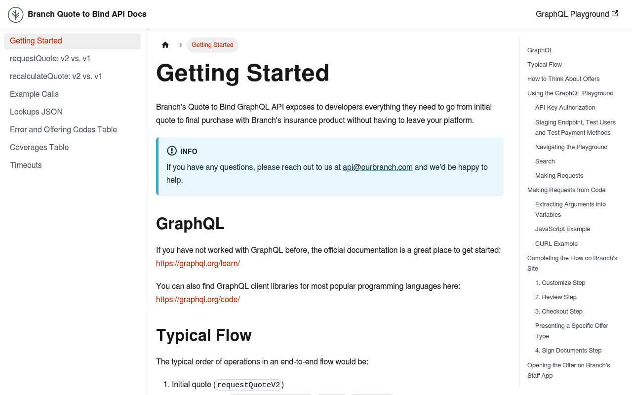 Branch website screenshot