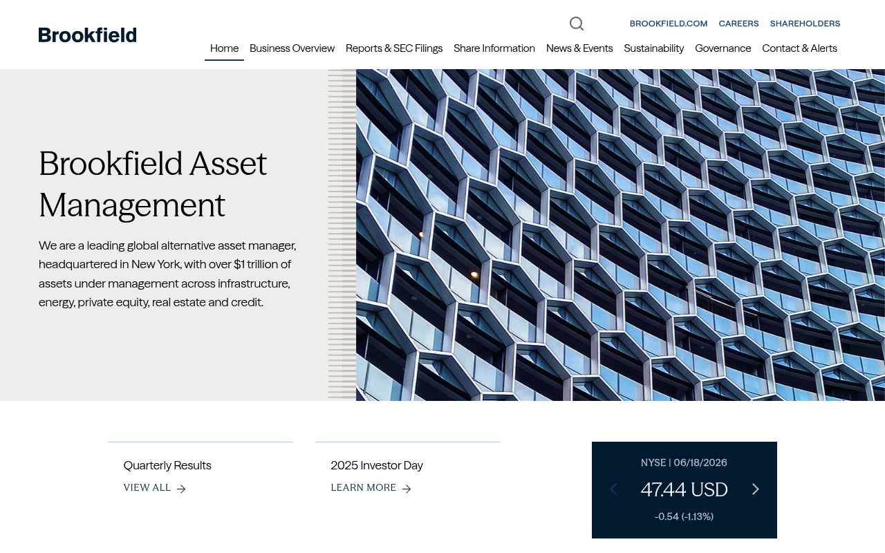 Brookfield Asset Management screenshot