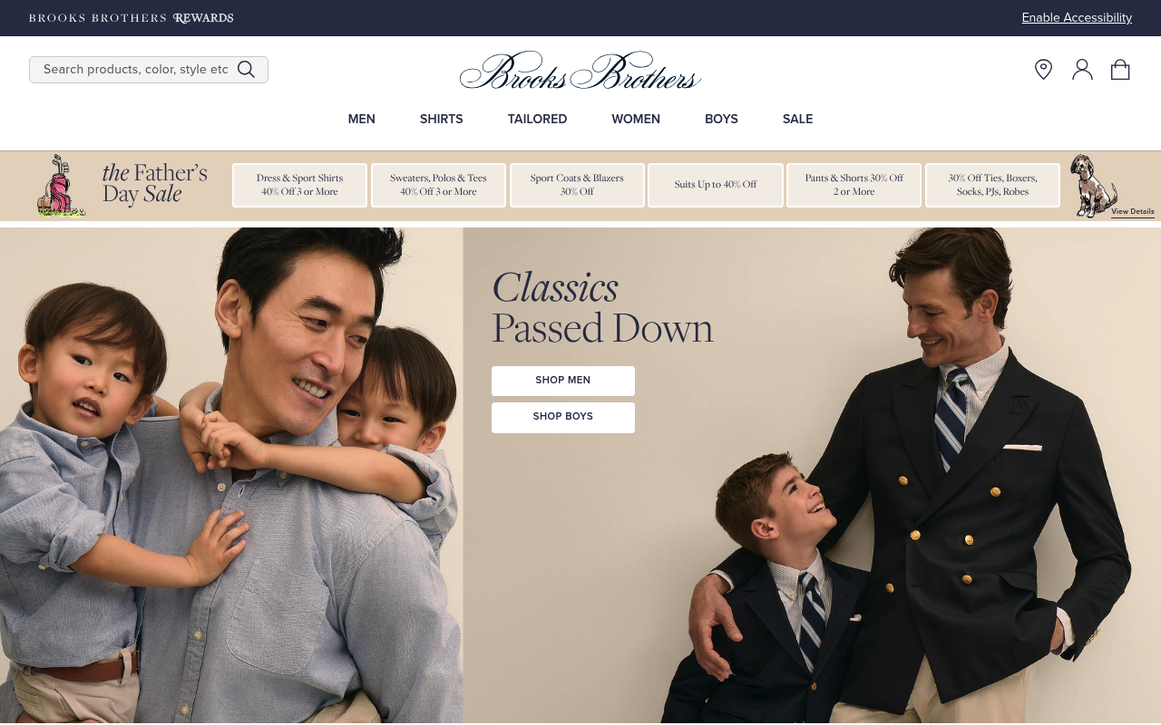 Brooks Brothers screenshot