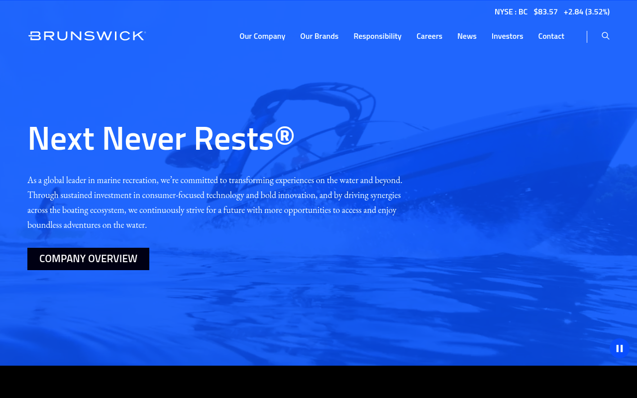 Brunswick Corporation screenshot