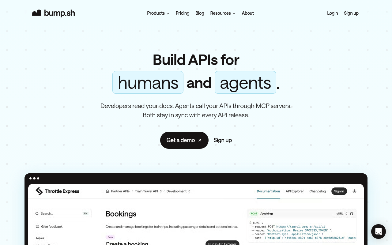 Bump.sh website screenshot