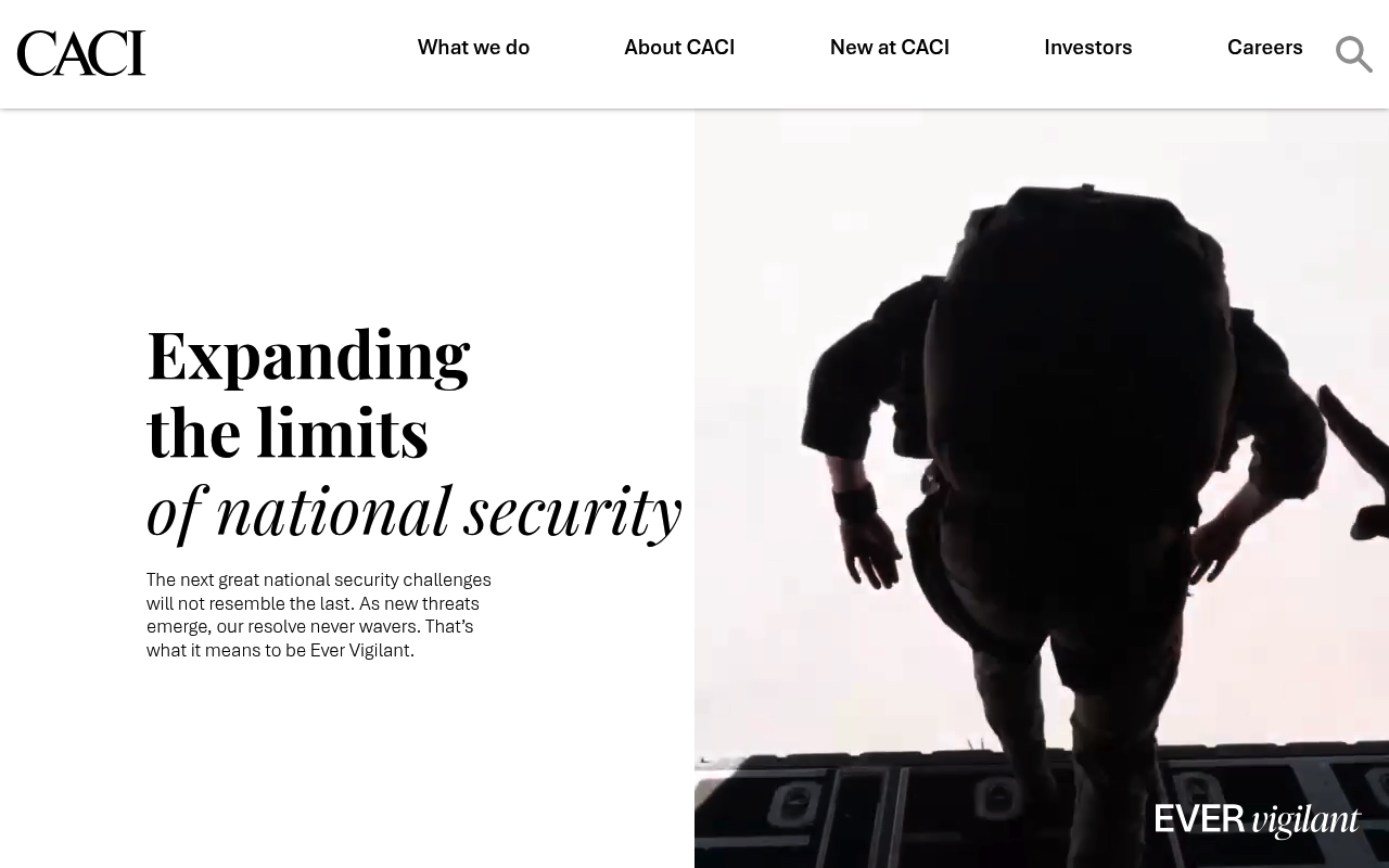 CACI International website screenshot