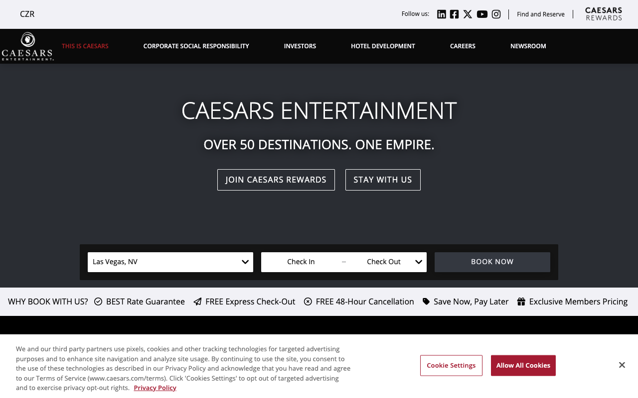 Caesars Entertainment screenshot