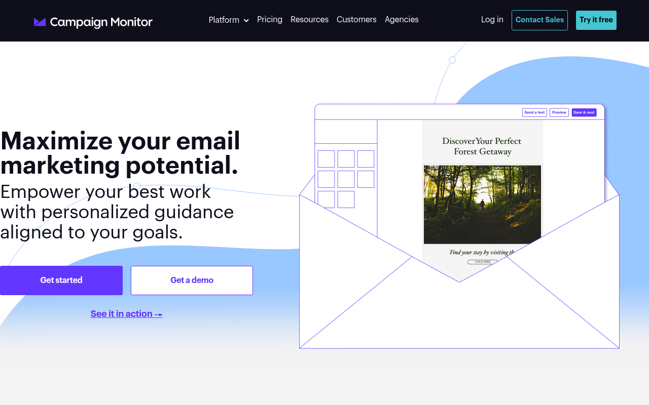 Campaign Monitor website screenshot