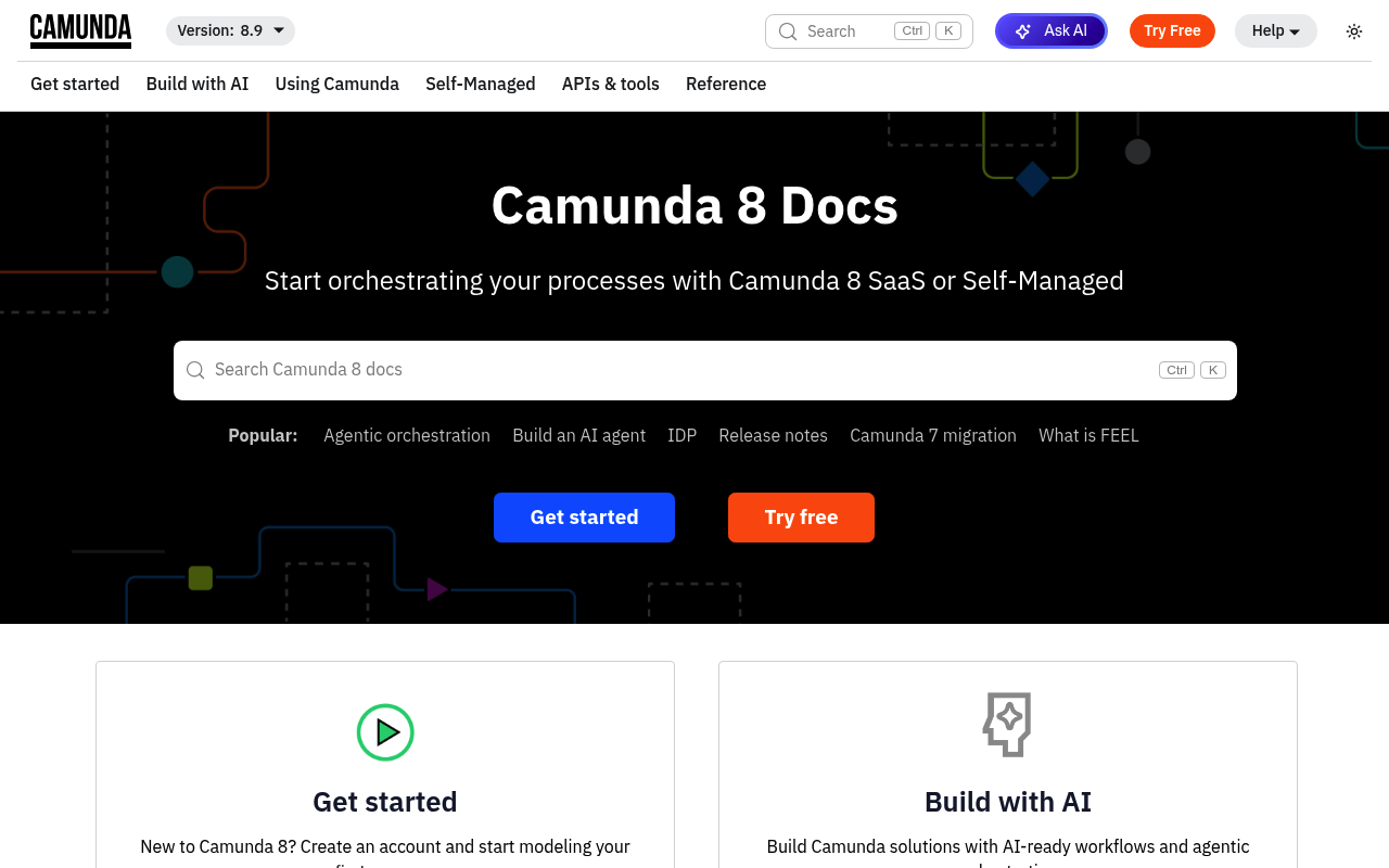 Camunda website screenshot