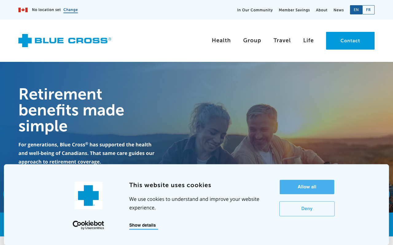 Blue Cross Canada screenshot
