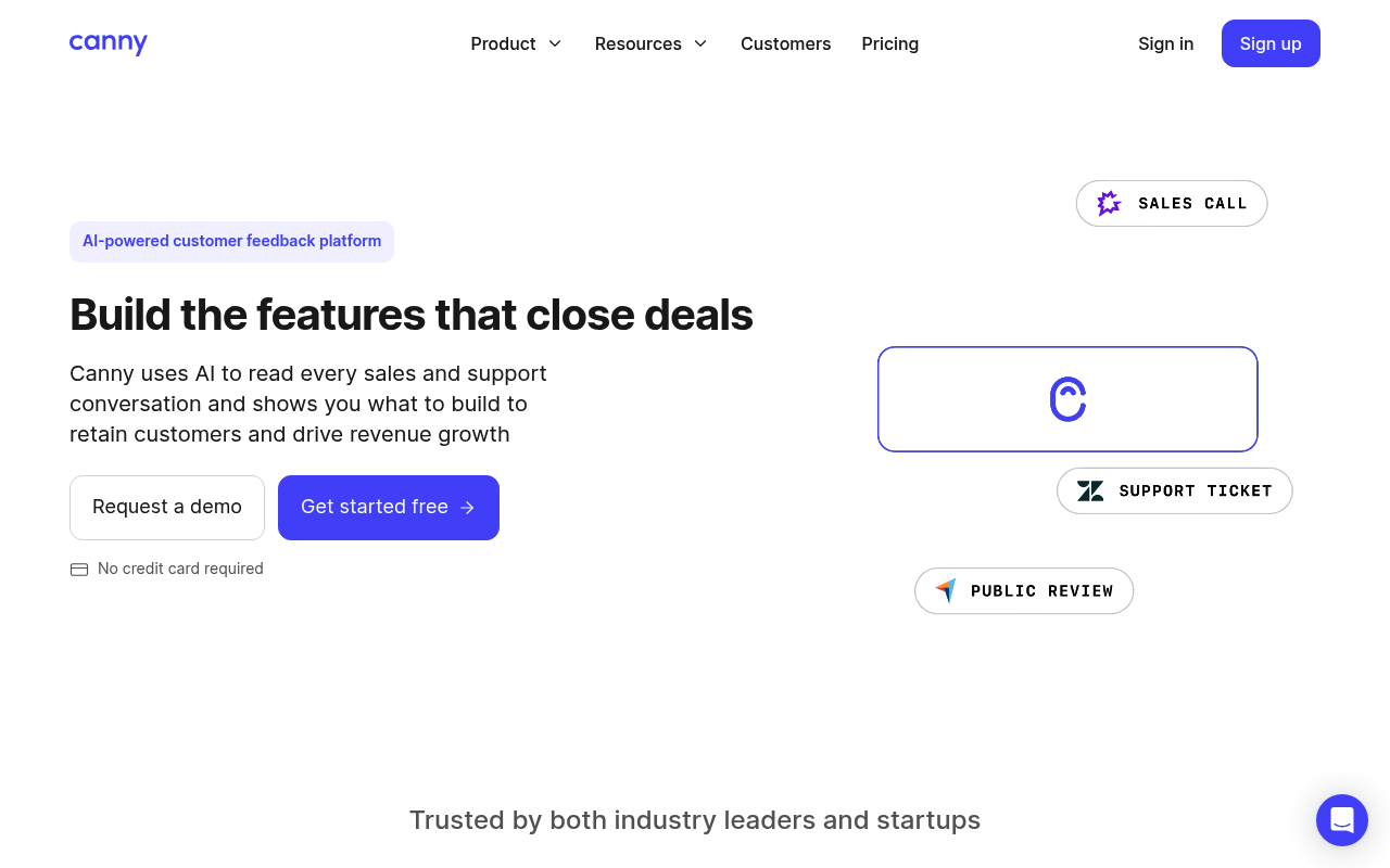 Canny website screenshot