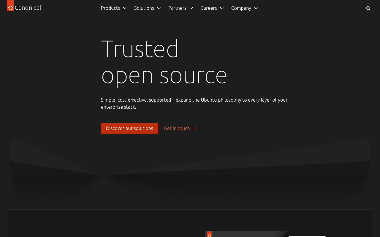 Canonical website screenshot