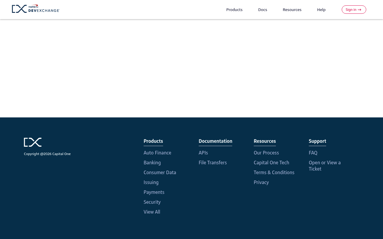 Capital One website screenshot