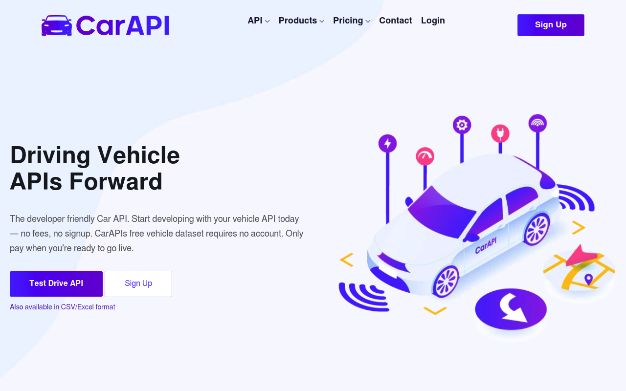 Car API (carapi.app) website screenshot