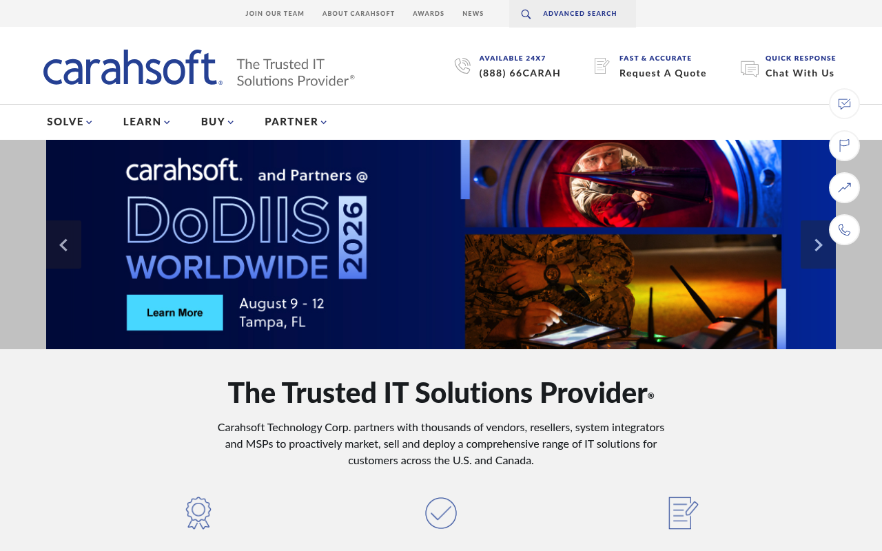 Carahsoft website screenshot