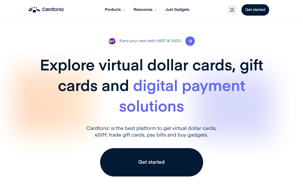 Cardtonic website screenshot