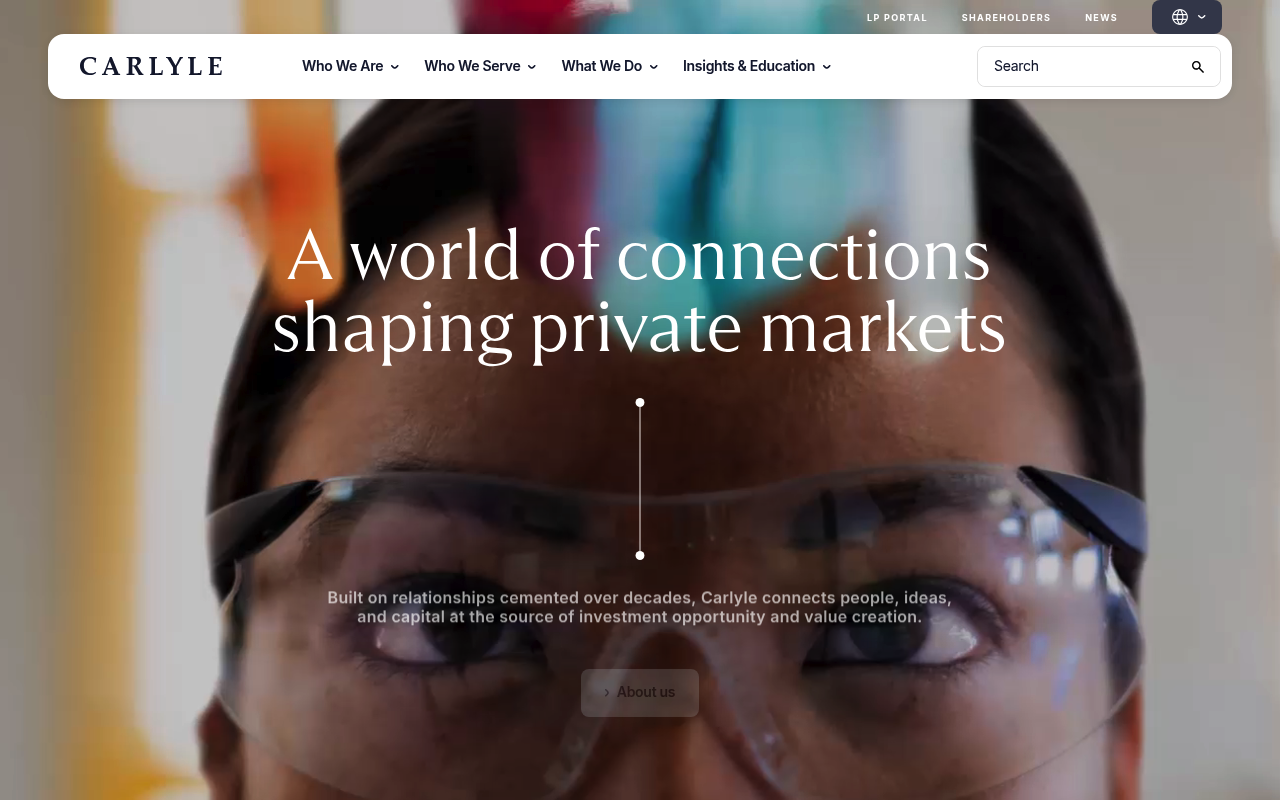 The Carlyle Group website screenshot