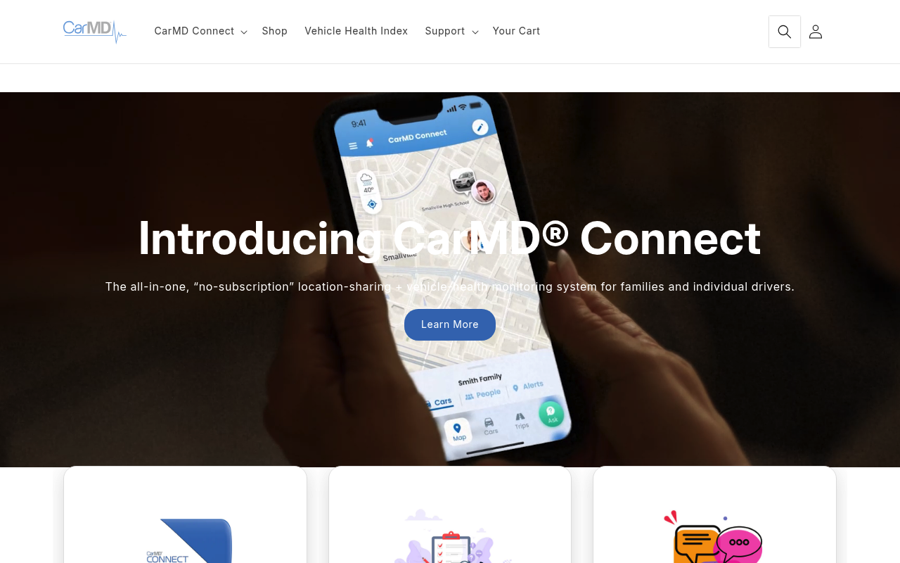 CarMD website screenshot