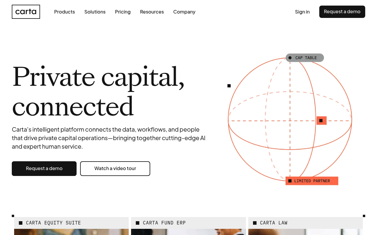 Carta website screenshot