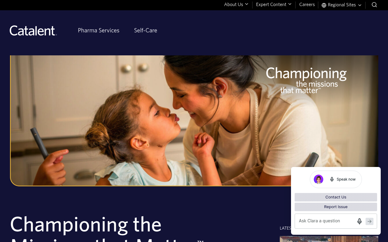 Catalent website screenshot