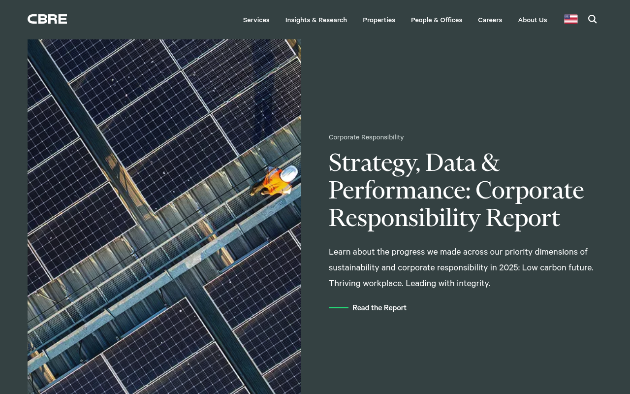 CBRE website screenshot