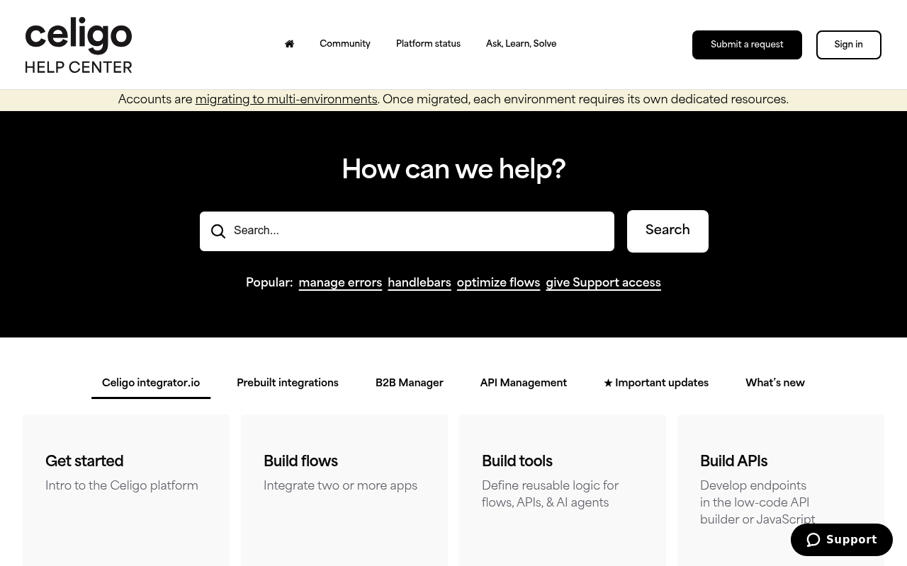 Celigo website screenshot