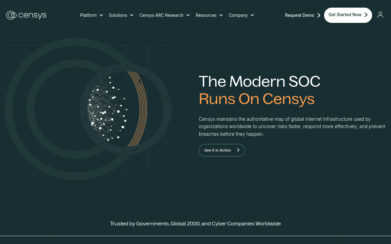 Censys website screenshot