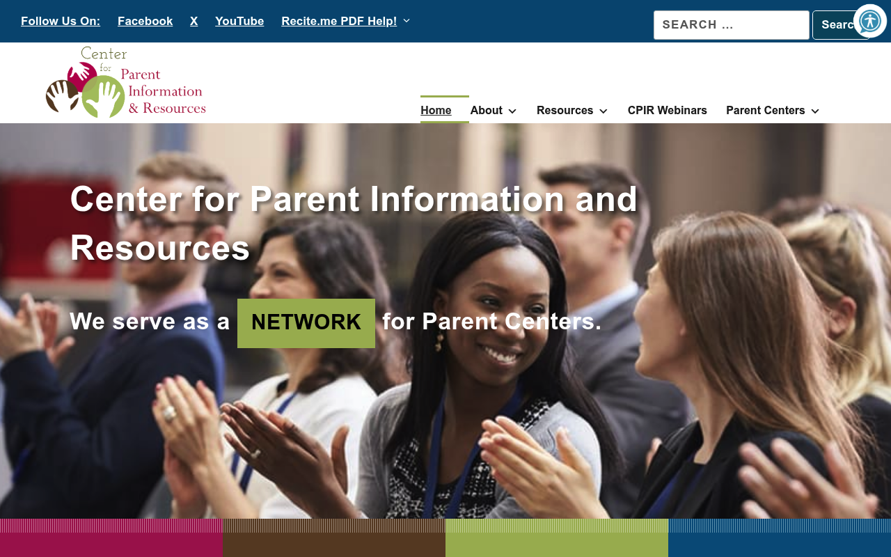 Center for Parent Information and Resources screenshot