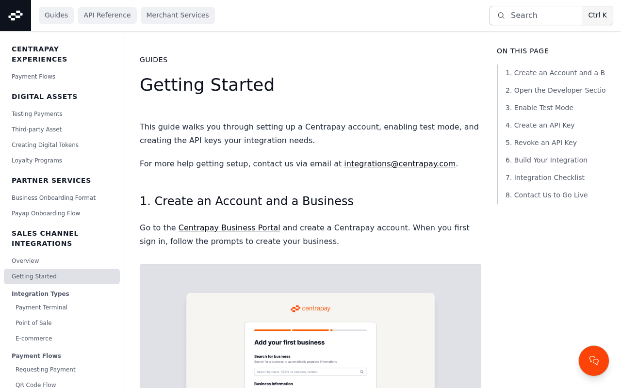 Centrapay website screenshot