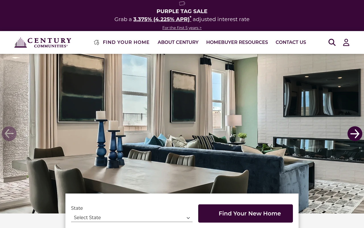 Century Communities website screenshot