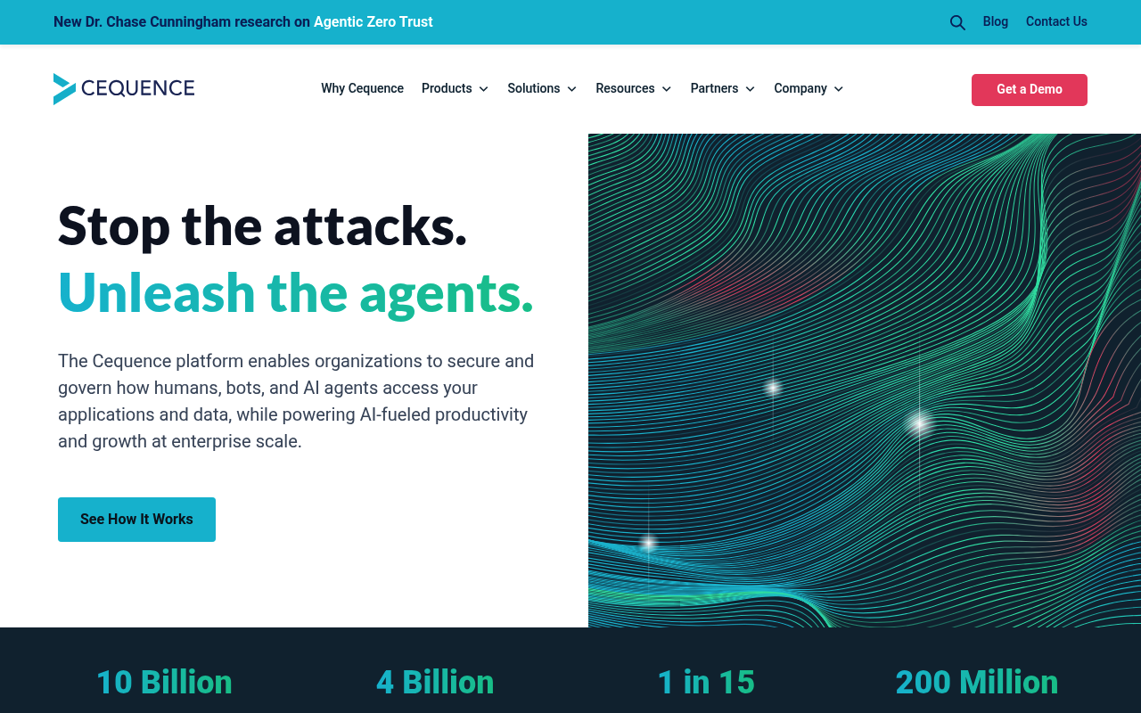 Cequence Security website screenshot