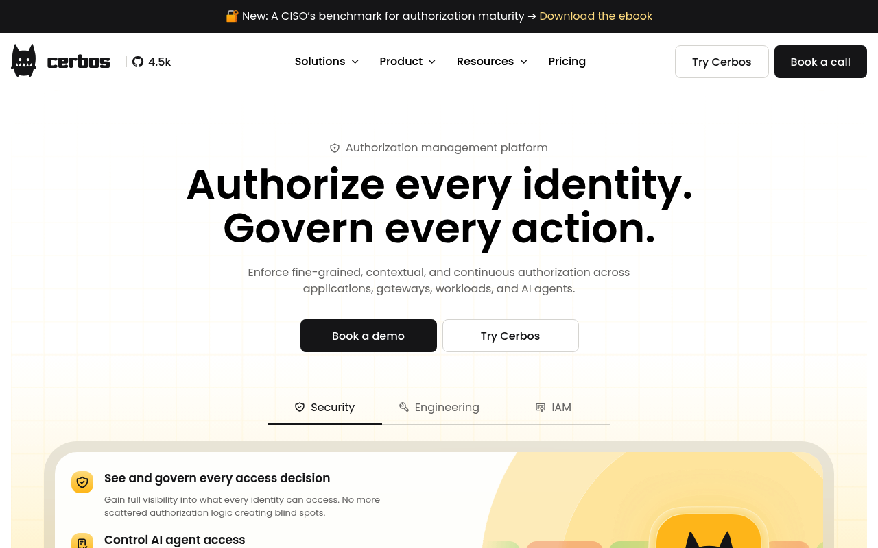 Cerbos website screenshot