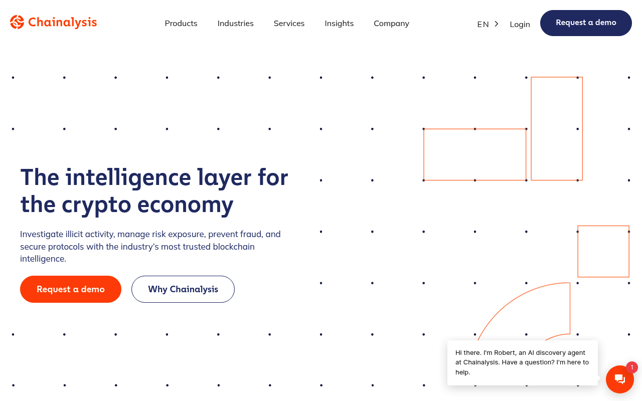 Chainalysis website screenshot