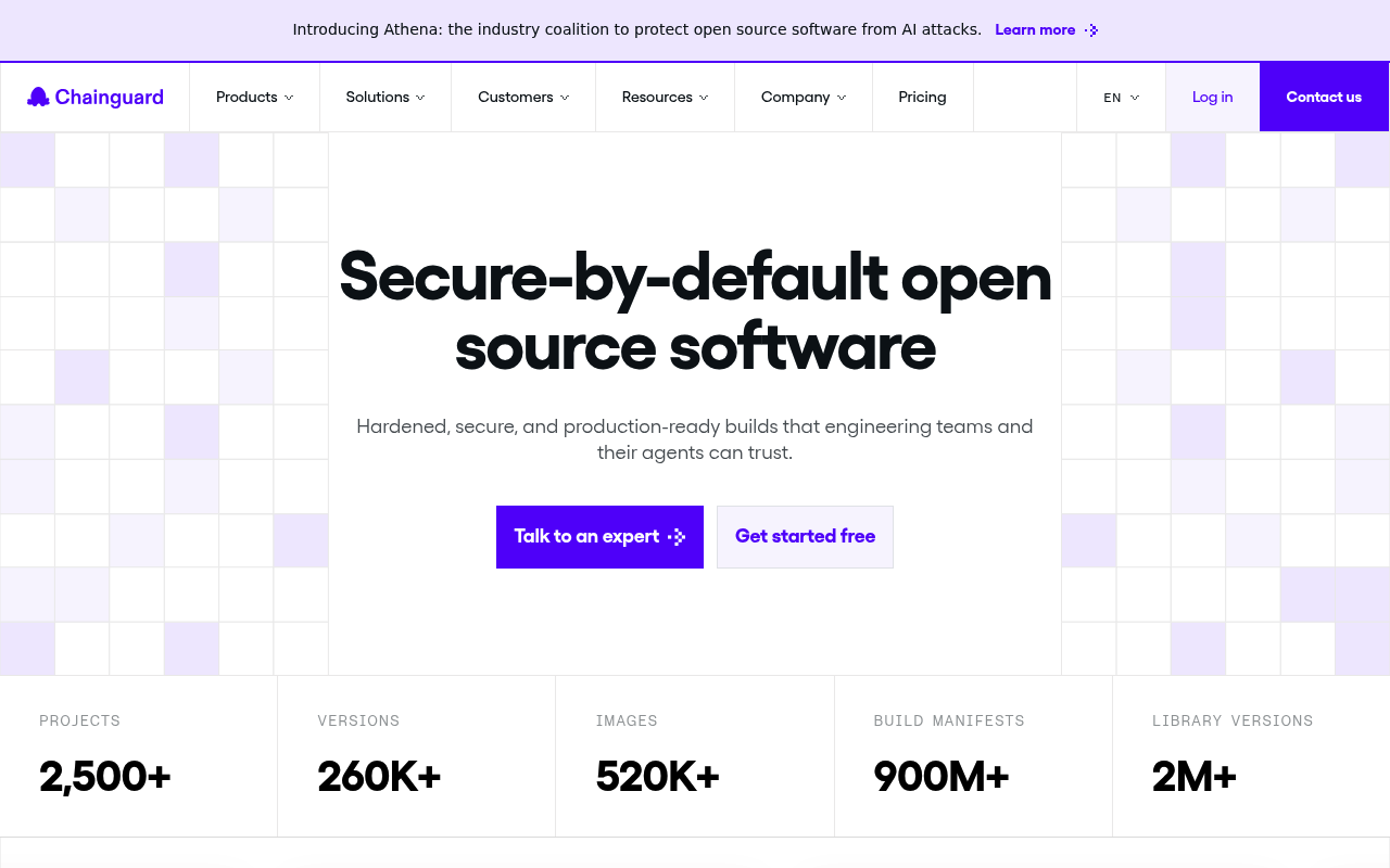 Chainguard website screenshot