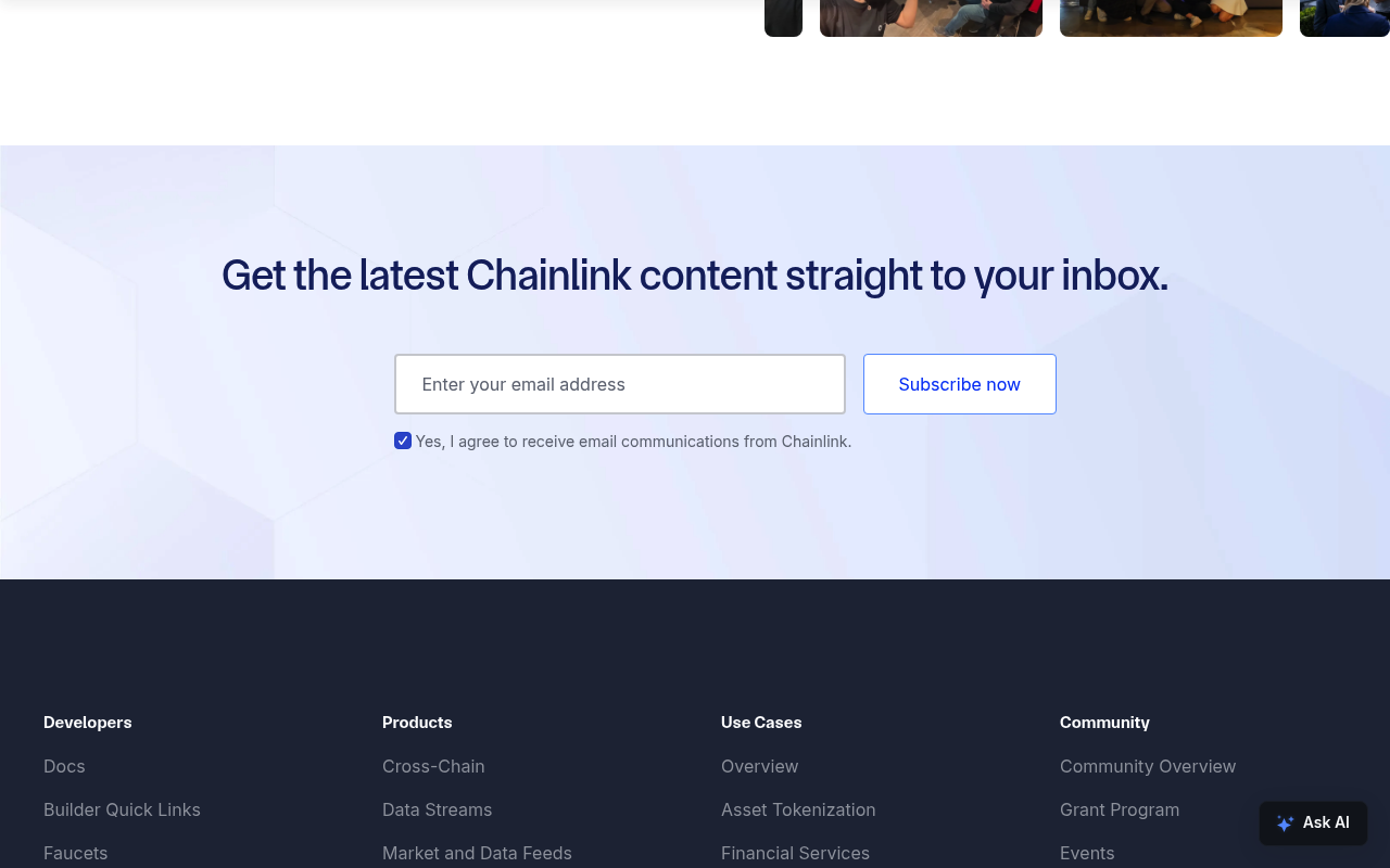 Chainlink website screenshot