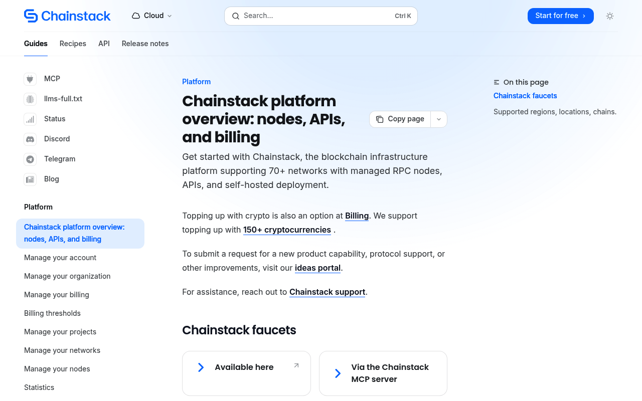 Chainstack website screenshot