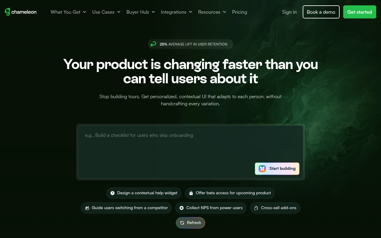 Chameleon website screenshot