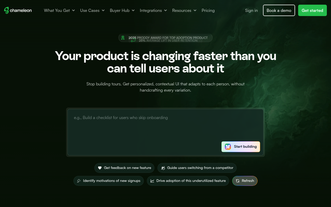 Chameleon website screenshot