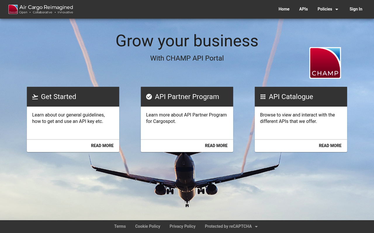 CHAMP Cargosystems website screenshot