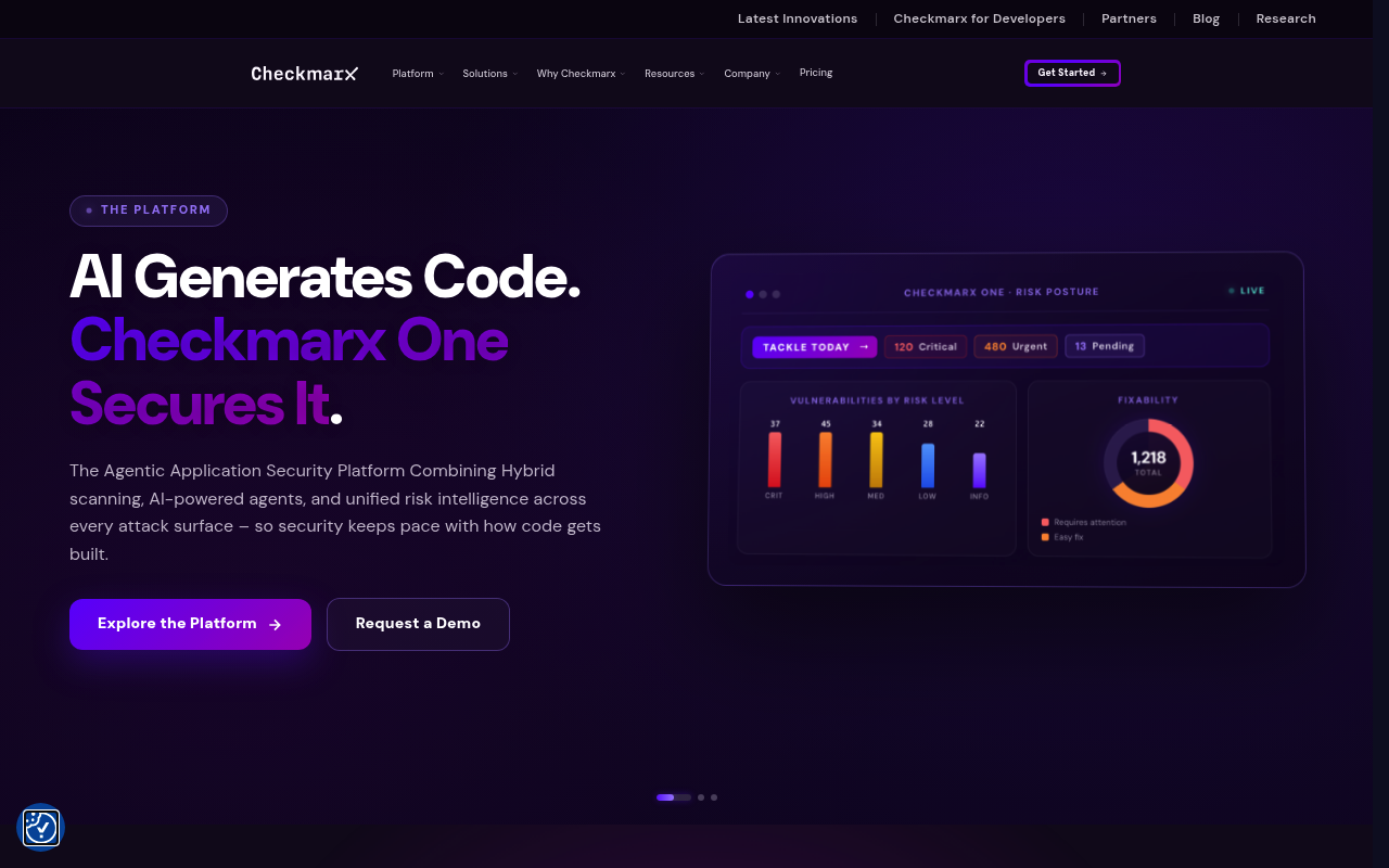 Checkmarx website screenshot