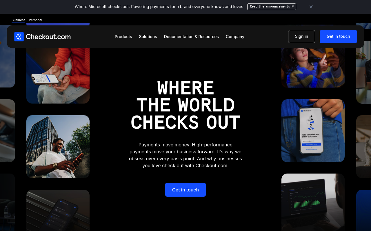 Checkout.com website screenshot