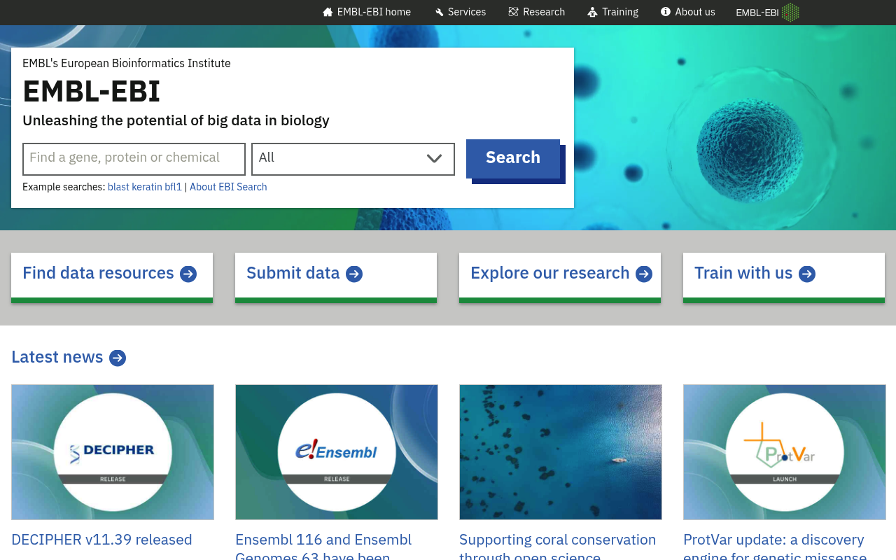 ChEMBL website screenshot