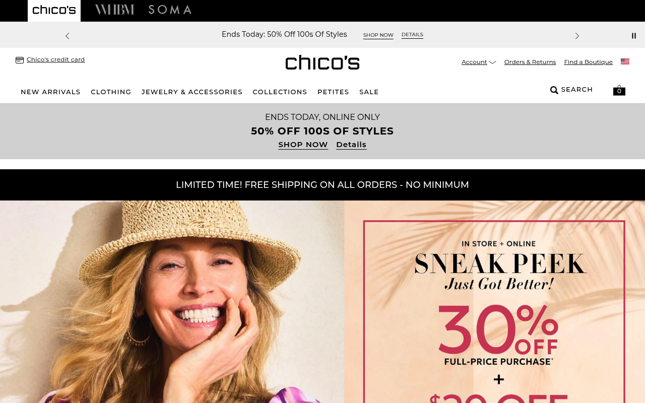 Chico's FAS screenshot